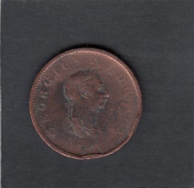 Beschrijving: 1/2 Penny GEORGIUS III